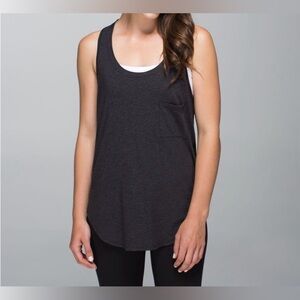 Lululemon Yogi Racerback iii Heathered Black